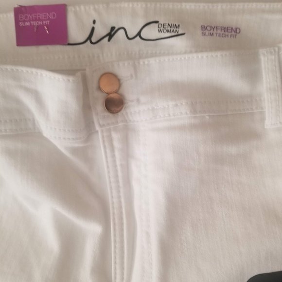 INC Women Plus Slim Tech Fit Tummy Control Boyfriend Jeans Size 24W NWT! - Picture 3 of 4